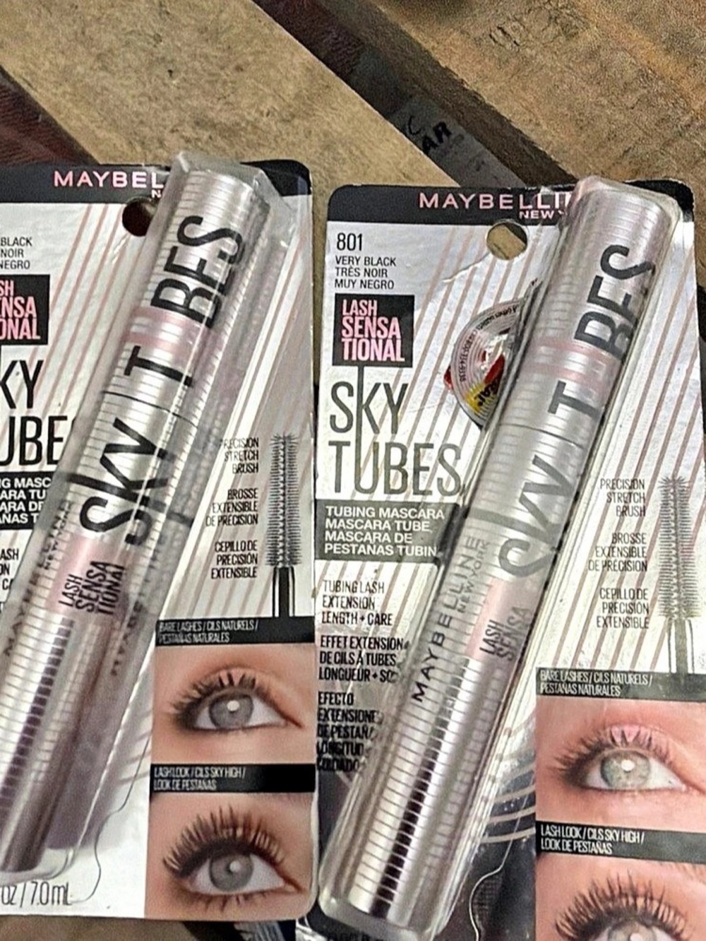 Maybelline Lash Sensational Sky Tubes Tubing Mascara Very Black 2-Pack